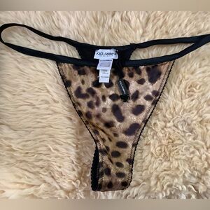 Dolce & Gabbana Animal Print Thong